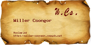 Willer Csongor névjegykártya