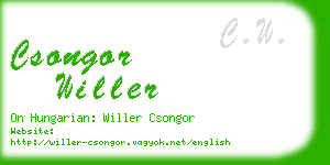 csongor willer business card